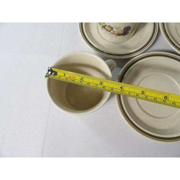 Royal Doulton Harvest Garland Cups Saucer Set of 3 Vintage 1976 Lambeth Stonewar - Picture 4 of 9